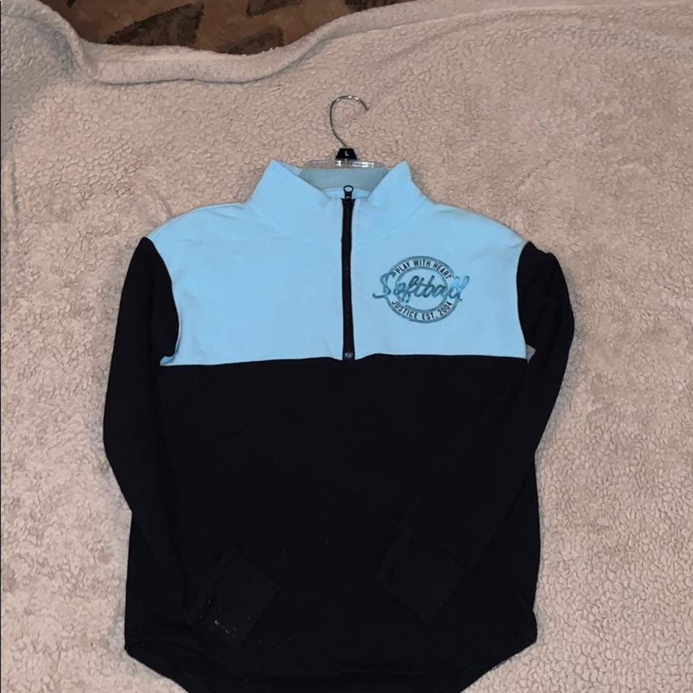 Kids justice softball pullover
